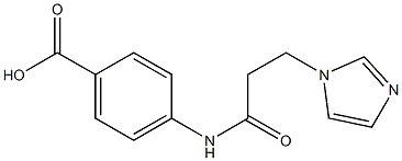 4-{[3-(1H-imidazol-1-yl)propanoyl]amino}benzoic acid 구조식 이미지