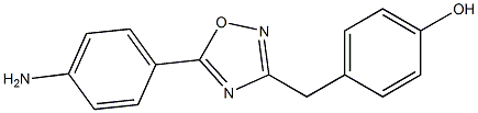 4-{[5-(4-aminophenyl)-1,2,4-oxadiazol-3-yl]methyl}phenol 구조식 이미지