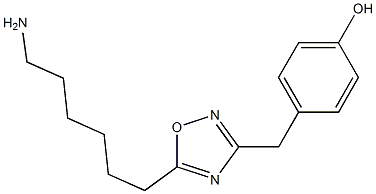 4-{[5-(6-aminohexyl)-1,2,4-oxadiazol-3-yl]methyl}phenol Structure