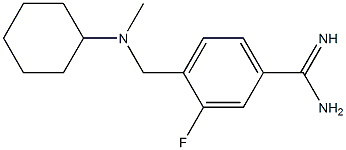 4-{[cyclohexyl(methyl)amino]methyl}-3-fluorobenzenecarboximidamide Structure