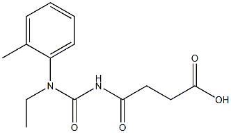 4-{[ethyl(2-methylphenyl)carbamoyl]amino}-4-oxobutanoic acid 구조식 이미지