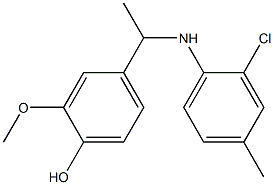 4-{1-[(2-chloro-4-methylphenyl)amino]ethyl}-2-methoxyphenol 구조식 이미지