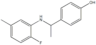 4-{1-[(2-fluoro-5-methylphenyl)amino]ethyl}phenol 구조식 이미지