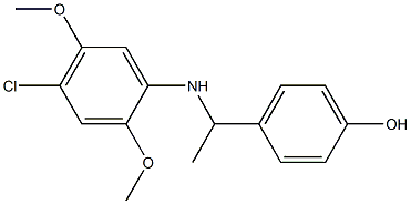 4-{1-[(4-chloro-2,5-dimethoxyphenyl)amino]ethyl}phenol 구조식 이미지