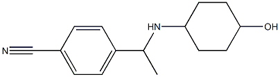 4-{1-[(4-hydroxycyclohexyl)amino]ethyl}benzonitrile 구조식 이미지