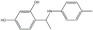 4-{1-[(4-methylphenyl)amino]ethyl}benzene-1,3-diol 구조식 이미지