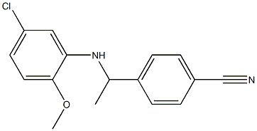 4-{1-[(5-chloro-2-methoxyphenyl)amino]ethyl}benzonitrile Structure