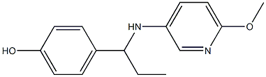 4-{1-[(6-methoxypyridin-3-yl)amino]propyl}phenol Structure