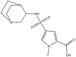 4-{1-azabicyclo[2.2.2]octan-3-ylsulfamoyl}-1-methyl-1H-pyrrole-2-carboxylic acid 구조식 이미지