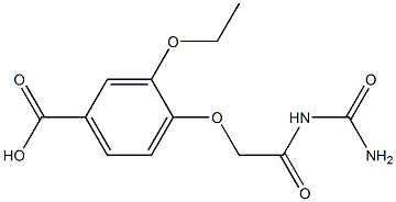 4-{2-[(aminocarbonyl)amino]-2-oxoethoxy}-3-ethoxybenzoic acid 구조식 이미지