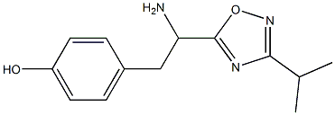 4-{2-amino-2-[3-(propan-2-yl)-1,2,4-oxadiazol-5-yl]ethyl}phenol Structure