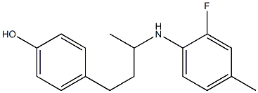 4-{3-[(2-fluoro-4-methylphenyl)amino]butyl}phenol Structure