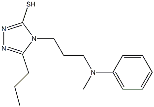 4-{3-[methyl(phenyl)amino]propyl}-5-propyl-4H-1,2,4-triazole-3-thiol Structure