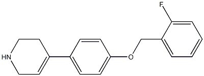 4-{4-[(2-fluorophenyl)methoxy]phenyl}-1,2,3,6-tetrahydropyridine 구조식 이미지