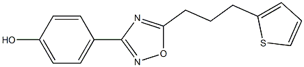 4-{5-[3-(thiophen-2-yl)propyl]-1,2,4-oxadiazol-3-yl}phenol Structure