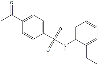 4-acetyl-N-(2-ethylphenyl)benzene-1-sulfonamide 구조식 이미지