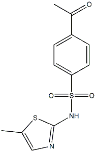 4-acetyl-N-(5-methyl-1,3-thiazol-2-yl)benzene-1-sulfonamide 구조식 이미지