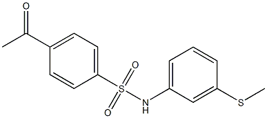 4-acetyl-N-[3-(methylsulfanyl)phenyl]benzene-1-sulfonamide Structure