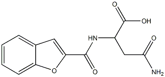 4-amino-2-[(1-benzofuran-2-ylcarbonyl)amino]-4-oxobutanoic acid 구조식 이미지