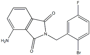 4-amino-2-[(2-bromo-5-fluorophenyl)methyl]-2,3-dihydro-1H-isoindole-1,3-dione Structure