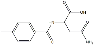 4-amino-2-[(4-methylbenzoyl)amino]-4-oxobutanoic acid Structure