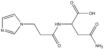 4-amino-2-{[3-(1H-imidazol-1-yl)propanoyl]amino}-4-oxobutanoic acid 구조식 이미지