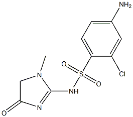 4-amino-2-chloro-N-(1-methyl-4-oxo-4,5-dihydro-1H-imidazol-2-yl)benzene-1-sulfonamide Structure
