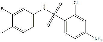 4-amino-2-chloro-N-(3-fluoro-4-methylphenyl)benzene-1-sulfonamide 구조식 이미지