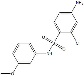 4-amino-2-chloro-N-(3-methoxyphenyl)benzene-1-sulfonamide 구조식 이미지