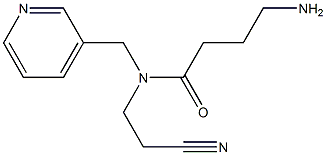 4-amino-N-(2-cyanoethyl)-N-(pyridin-3-ylmethyl)butanamide 구조식 이미지