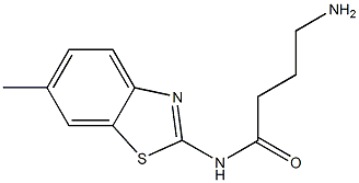 4-amino-N-(6-methyl-1,3-benzothiazol-2-yl)butanamide 구조식 이미지