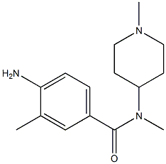 4-amino-N,3-dimethyl-N-(1-methylpiperidin-4-yl)benzamide Structure