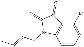 4-bromo-1-(but-2-en-1-yl)-2,3-dihydro-1H-indole-2,3-dione 구조식 이미지