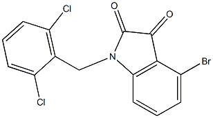 4-bromo-1-[(2,6-dichlorophenyl)methyl]-2,3-dihydro-1H-indole-2,3-dione Structure