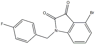 4-bromo-1-[(4-fluorophenyl)methyl]-2,3-dihydro-1H-indole-2,3-dione Structure