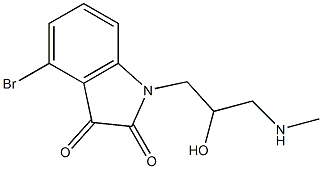 4-bromo-1-[2-hydroxy-3-(methylamino)propyl]-2,3-dihydro-1H-indole-2,3-dione Structure