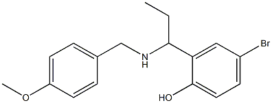 4-bromo-2-(1-{[(4-methoxyphenyl)methyl]amino}propyl)phenol 구조식 이미지