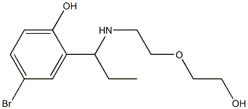 4-bromo-2-(1-{[2-(2-hydroxyethoxy)ethyl]amino}propyl)phenol 구조식 이미지