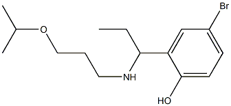 4-bromo-2-(1-{[3-(propan-2-yloxy)propyl]amino}propyl)phenol 구조식 이미지