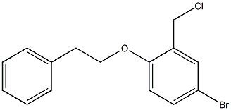 4-bromo-2-(chloromethyl)-1-(2-phenylethoxy)benzene 구조식 이미지