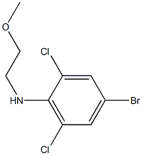 4-bromo-2,6-dichloro-N-(2-methoxyethyl)aniline Structure