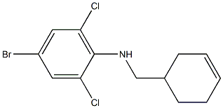 4-bromo-2,6-dichloro-N-(cyclohex-3-en-1-ylmethyl)aniline 구조식 이미지