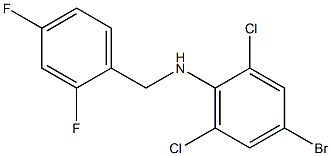 4-bromo-2,6-dichloro-N-[(2,4-difluorophenyl)methyl]aniline Structure