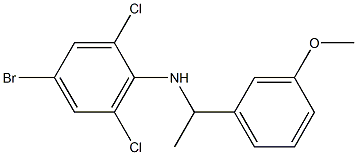 4-bromo-2,6-dichloro-N-[1-(3-methoxyphenyl)ethyl]aniline 구조식 이미지