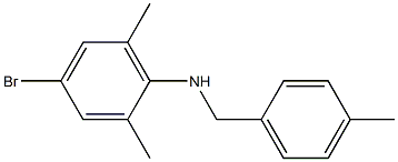 4-bromo-2,6-dimethyl-N-[(4-methylphenyl)methyl]aniline 구조식 이미지