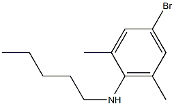 4-bromo-2,6-dimethyl-N-pentylaniline Structure