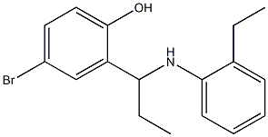 4-bromo-2-{1-[(2-ethylphenyl)amino]propyl}phenol 구조식 이미지