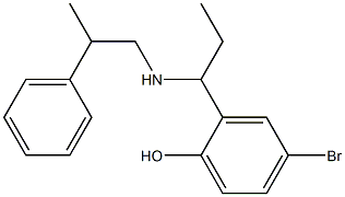 4-bromo-2-{1-[(2-phenylpropyl)amino]propyl}phenol Structure