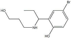 4-bromo-2-{1-[(3-hydroxypropyl)amino]propyl}phenol 구조식 이미지