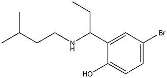 4-bromo-2-{1-[(3-methylbutyl)amino]propyl}phenol 구조식 이미지